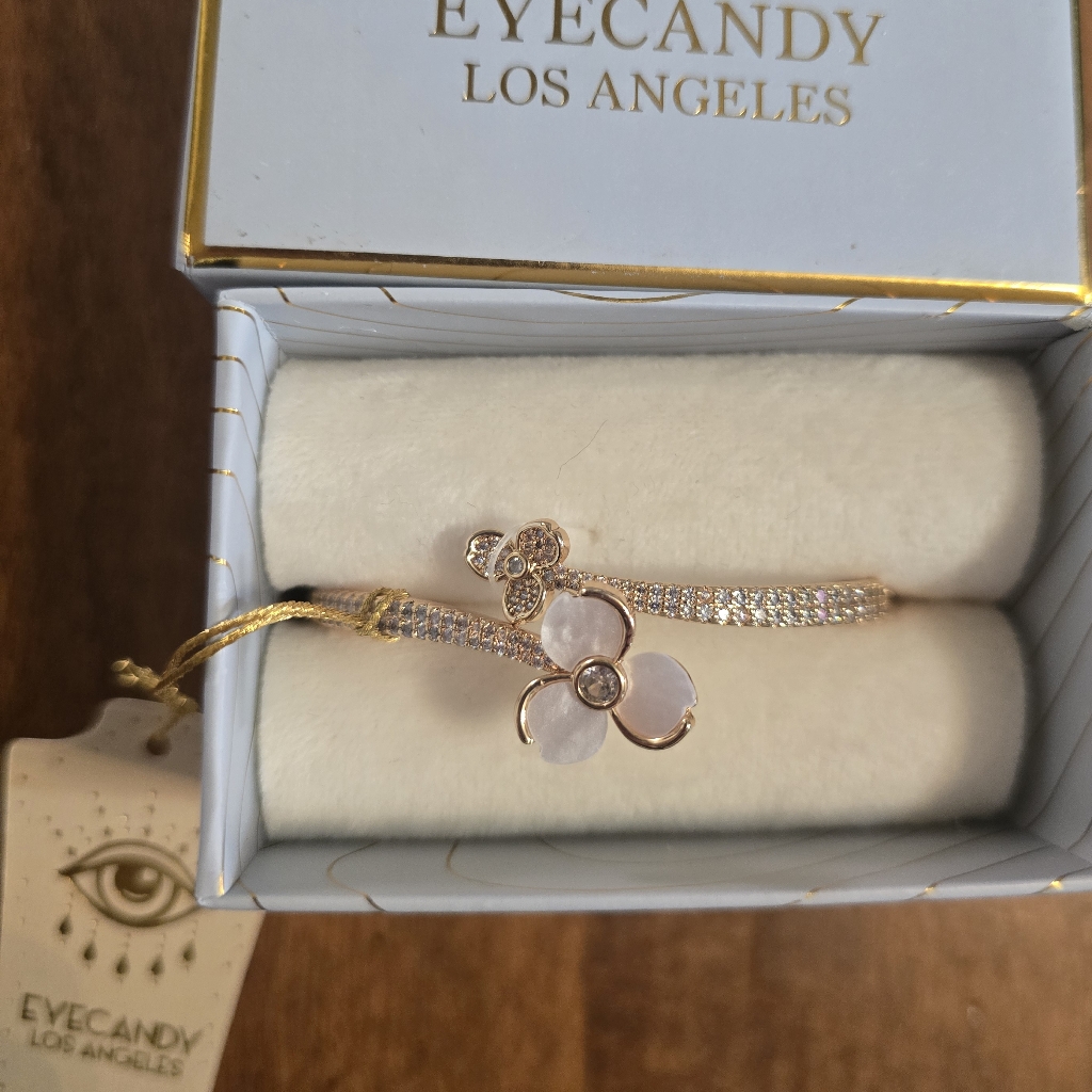 Gold And Silver Floral Bracelet 25$